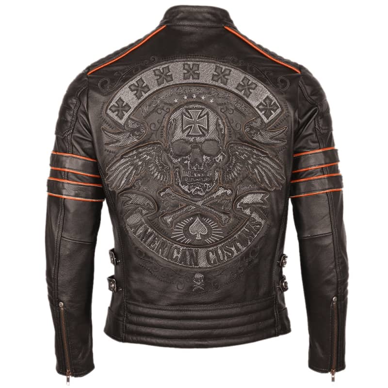 Veste et blouson biker en Cuir et Simili Cuir pour Homme