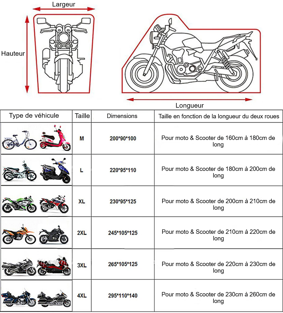 Housse De Protection Super Motos Et Scooters – Pour Maxi Scooters, Trois  Roues Et Motos Routières Noir Boutique Officielle