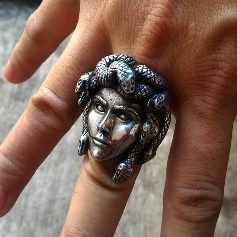 Bague Serpent en Acier Inoxydable Pour Homme Boutique biker