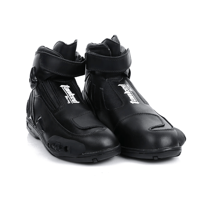 Chaussures moto homme, femme, bottes moto biker en cuir mesh avec système  de fermeture ATOP, maintien de la cheville, semelles déperlantes et