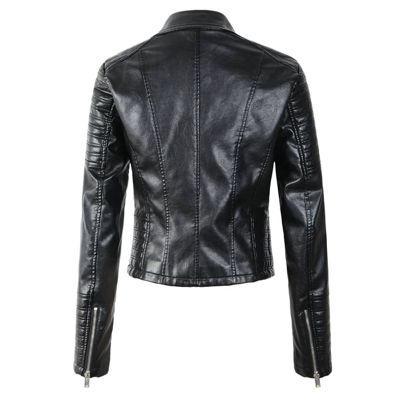 Veste en Simili cuir Noir pour Femme Boutique biker