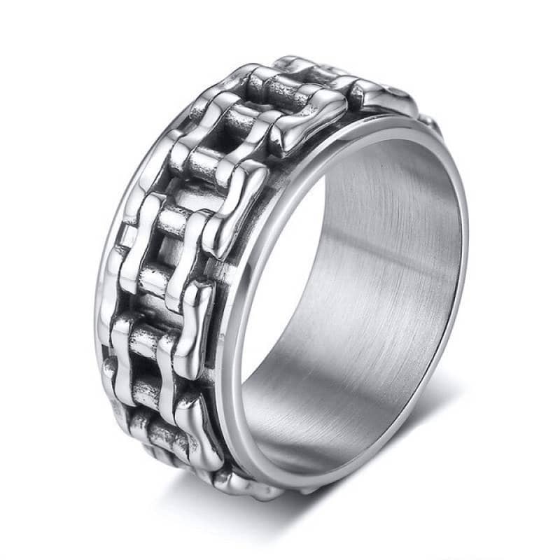 Bague Chaine De Moto en Acier Pour Homme et Femme Boutique biker