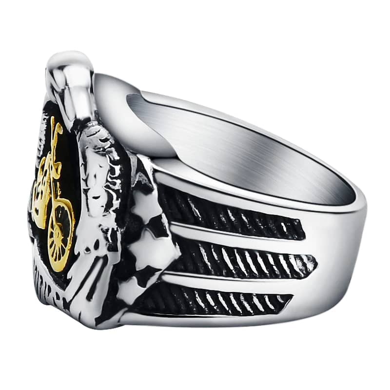 Bague Homme biker Harley en Acier Inoxydable Boutique biker