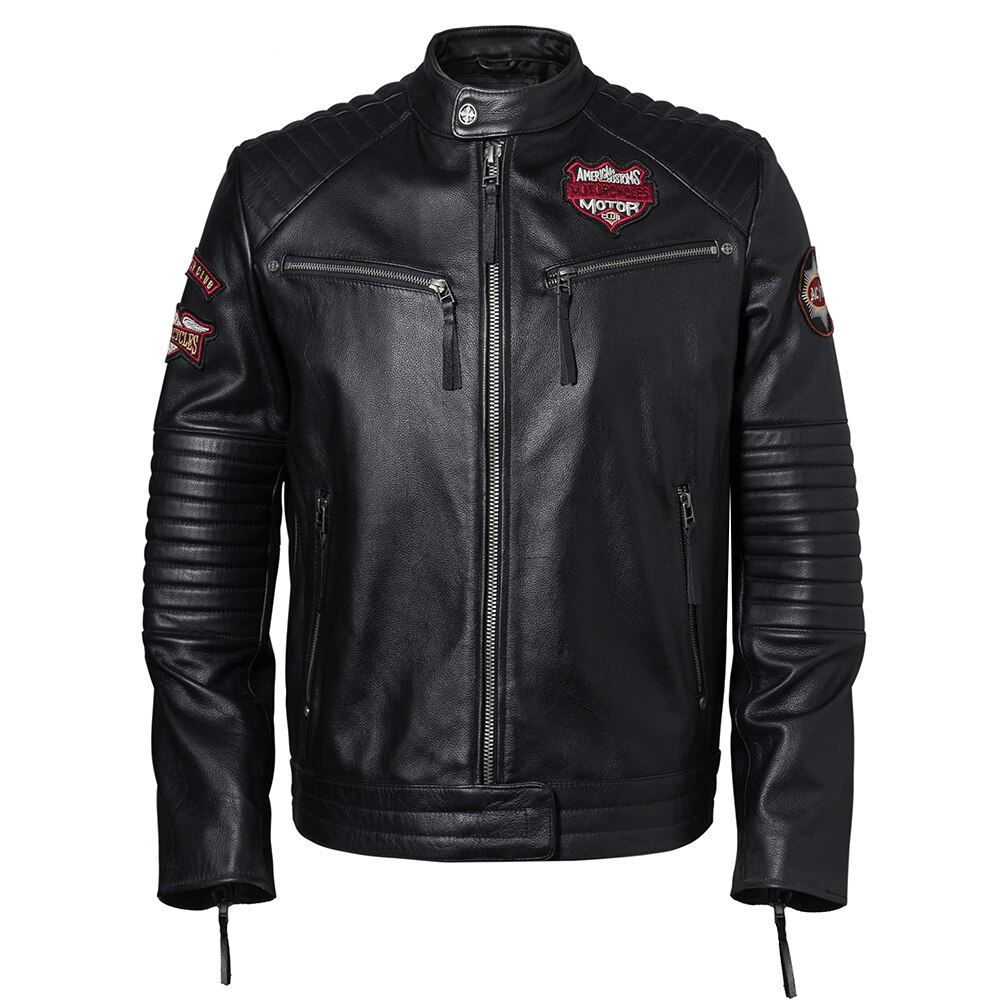 Veste biker noir new arrivals