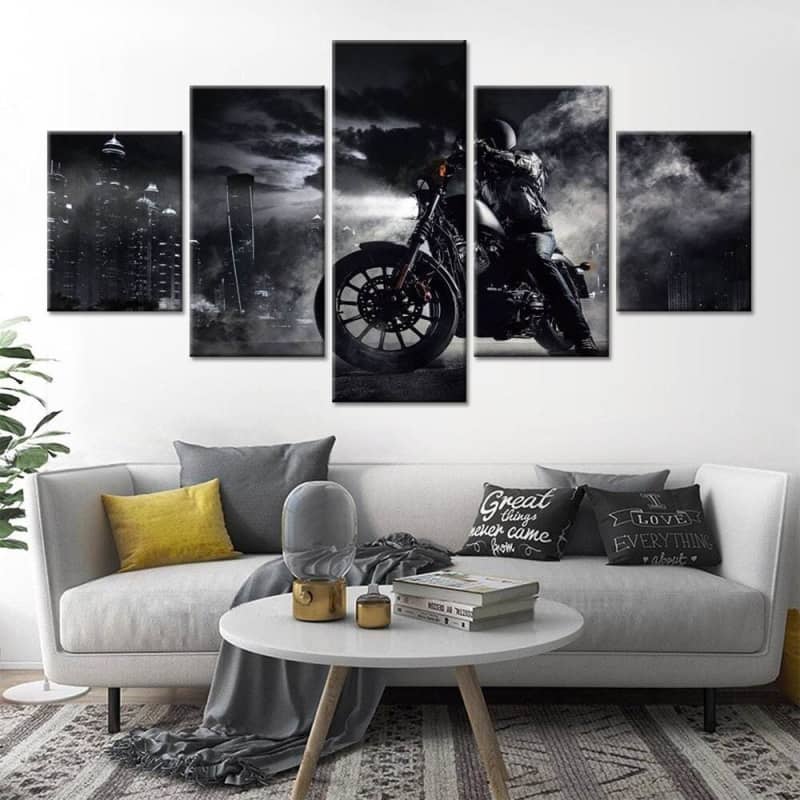 Tableau D co Moto Noir et Blanc Boutique biker