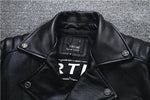 Blouson-biker-en-cuir-noir-vintage-motard-col