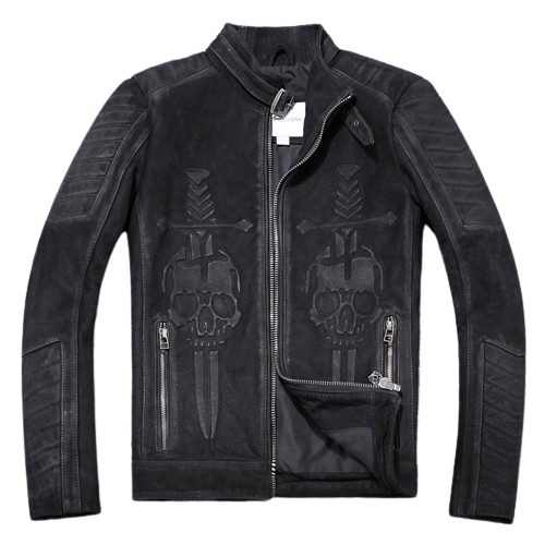 Blouson-biker-en-cuir-pour-homme