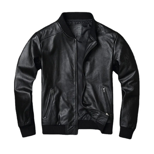 Blouson-en-cuir-noir-pour-homme