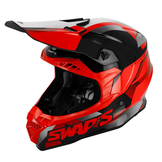 Casque-cross-rouge-profil