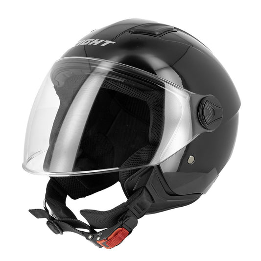 Casque-jet-noir-brillant-profil