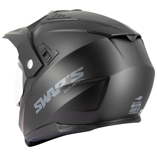 Casque-moto-enduro-noir-mat-arriere