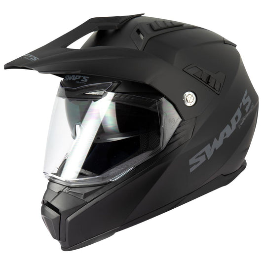 Casque-moto-enduro-noir-mat-profil