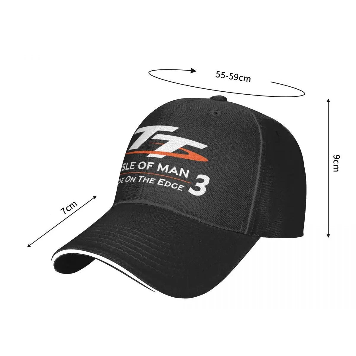 Casquette de Moto TT3 Isle Of Man dimensions