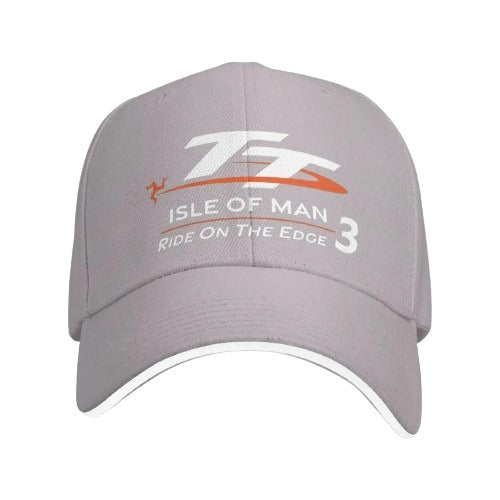 Casquette de Moto TT3 Isle Of Man gris