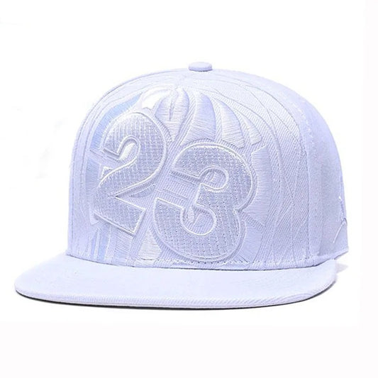 Casquette de moto chiffre 23 blanc