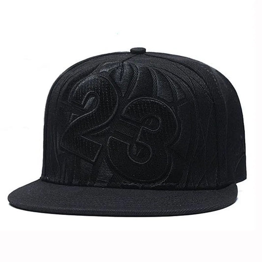 Casquette de moto chiffre 23 noir