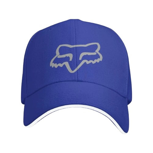 Casquette moto fox pour femme et homme bleu