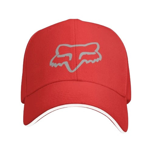 Casquette moto fox pour femme et homme rouge