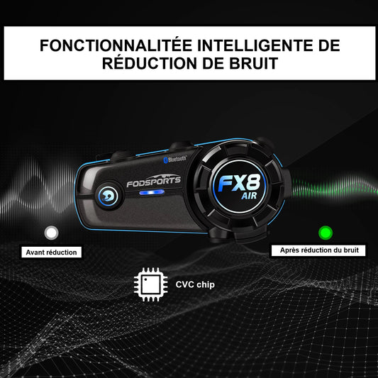 Intercom pour casque de moto reduit de bruit