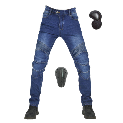 Jean de moto bleu pour homme