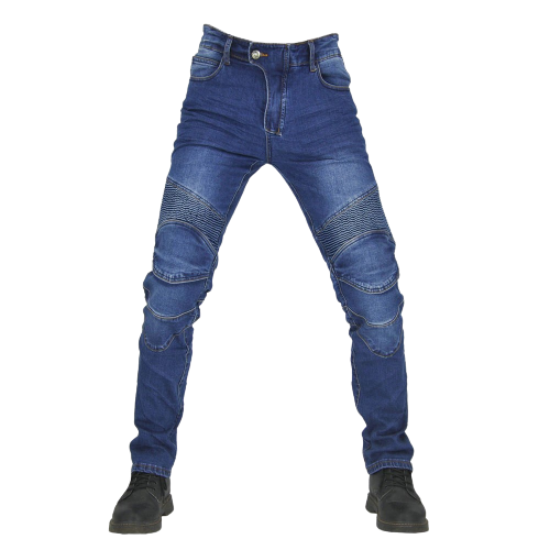 Jean de moto bleu pour homme