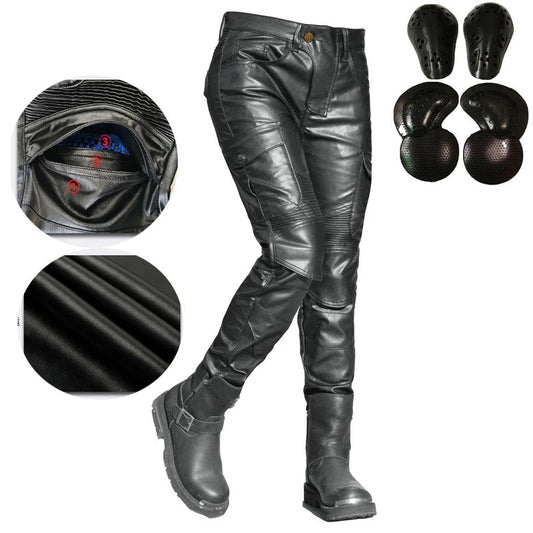 pantalon de moto en cuir pour femme