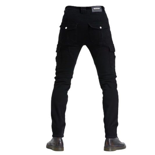 Pantalon moto noir de dos