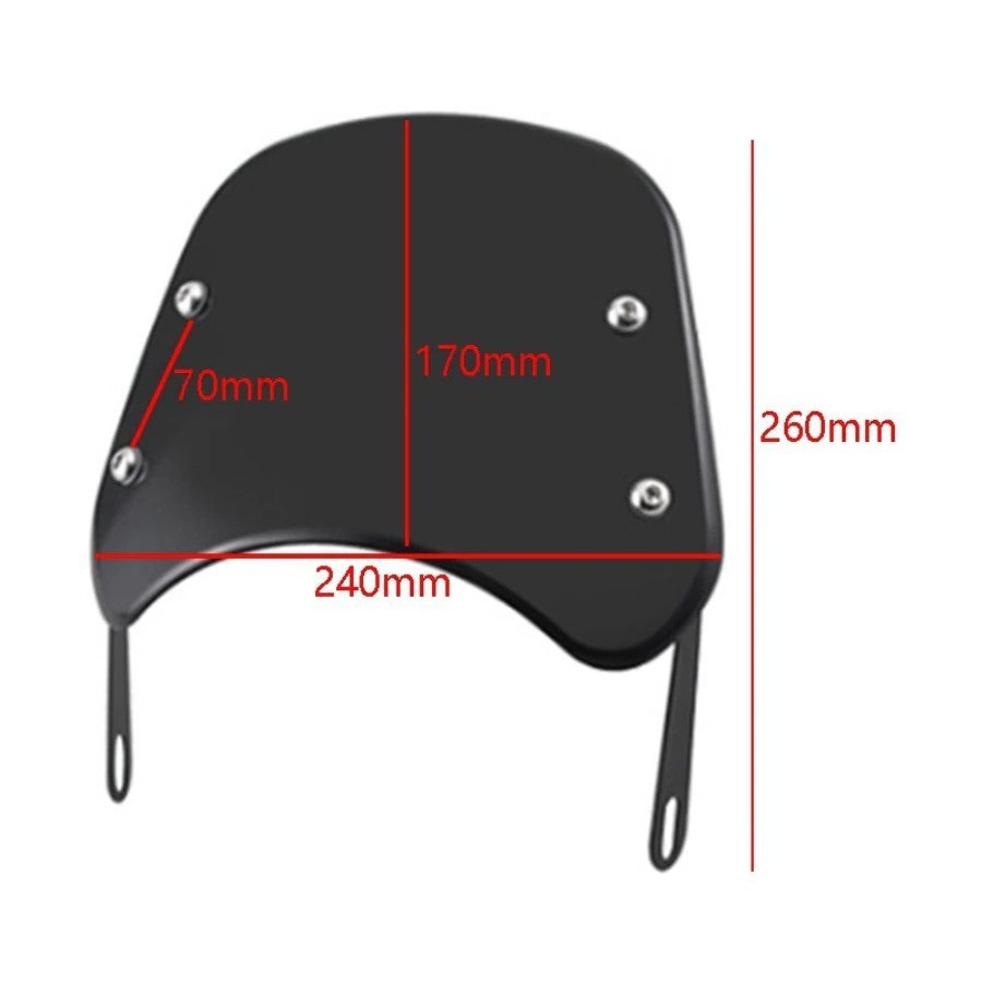 Saut de vent moto dimensions