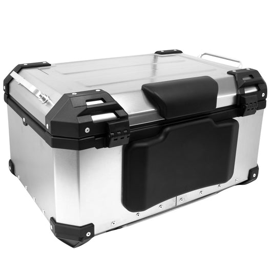 Top-case-moto-55L-en-aluminium-argente-X-Plor-arriere