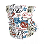 Tour de cou moto - Panneaux Route 66 - Vignette | Boutique biker