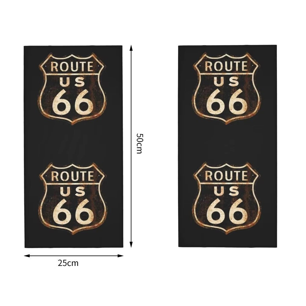 Tour-de-cou-moto-plaque-vintage-Route-66-mesure