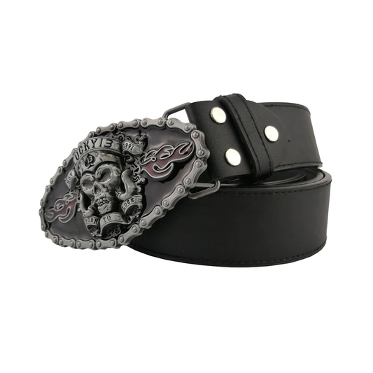 Ceinture homme avec tete de mort  | Boutique biker