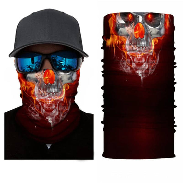 Foulard bandana tête de mort motard biker pour faire de la moto