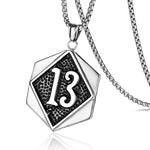 Pendentif moto - Lucky 13 (Avec chaine) - Vignette | Boutique biker