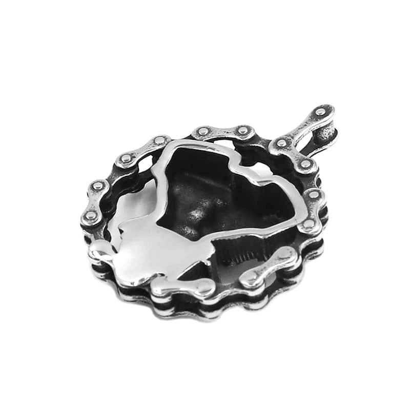 pendentif argent homme tete de mort | Boutique biker