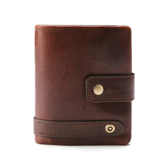 Portefeuille cuir marron | Boutique biker