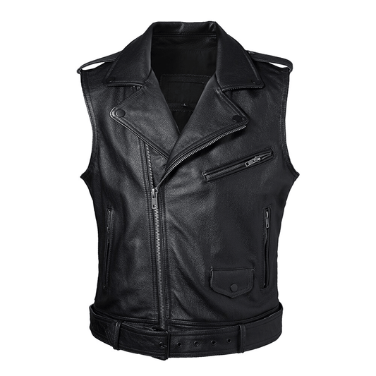 Veste Cuir Sans Manche | Boutique biker