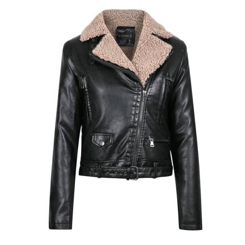 Veste cuir doublée femme new arrivals