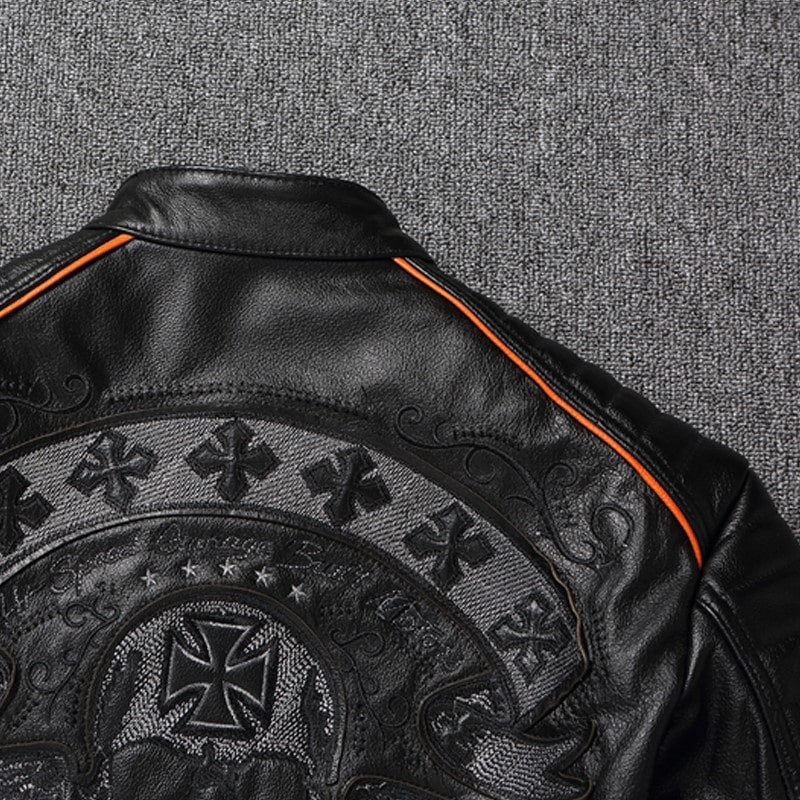 veste tete de mort homme broderie | Boutique biker