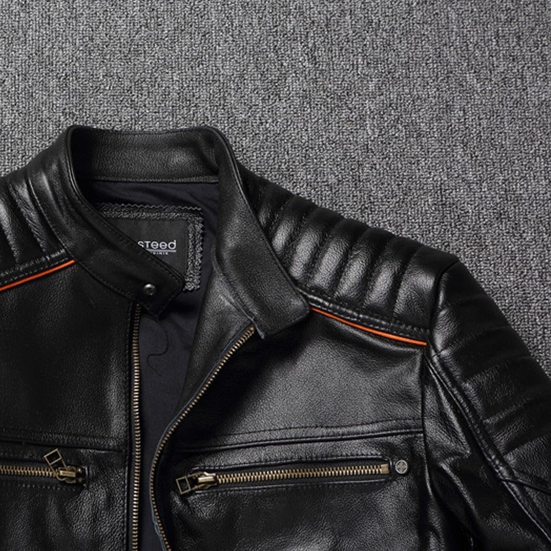 veste tete de mort homme cuir de vachette | Boutique biker