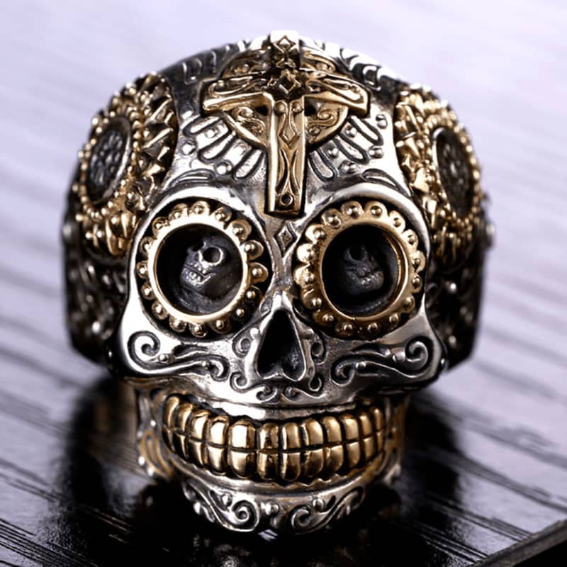 Bague skull en Argent pour Homme biker Boutique biker