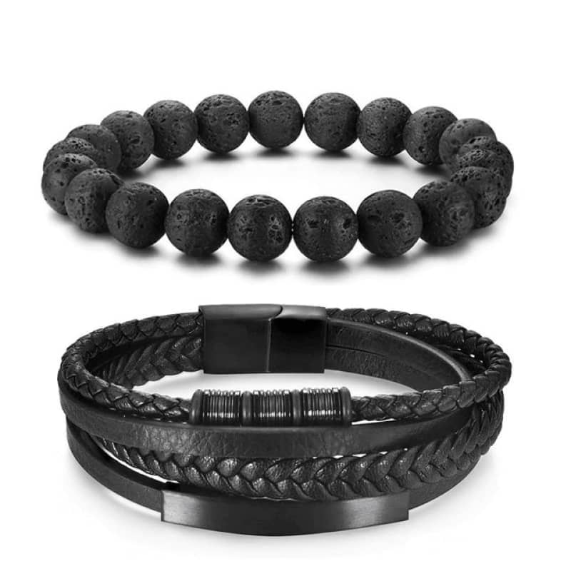 Bracelet cuir punk | Boutique biker