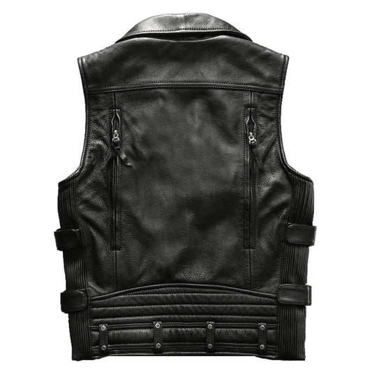 gilet sans manche cuir homme redskins | Boutique biker