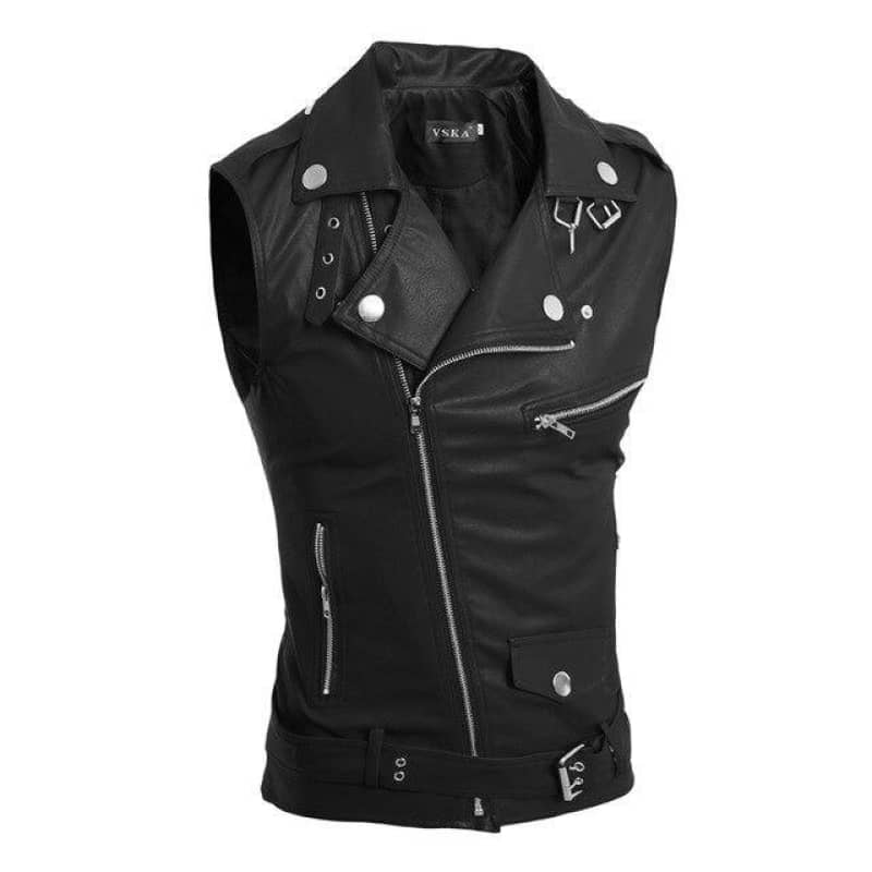 Gilet sans Manche Cuir Homme | Boutique biker