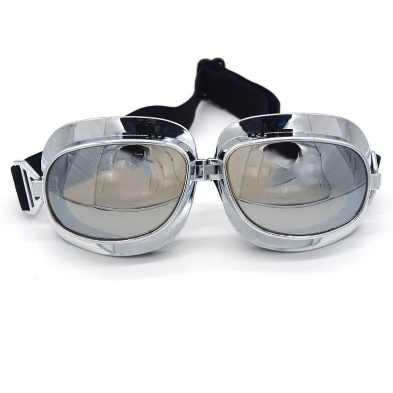 Lunette De Moto Vintage Grise pour Femme et Homme biker