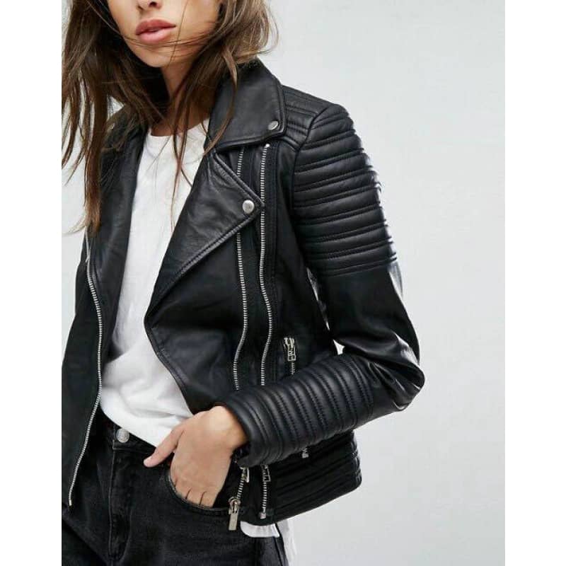 Veste Perfecto en Simili cuir Noir pour Femme