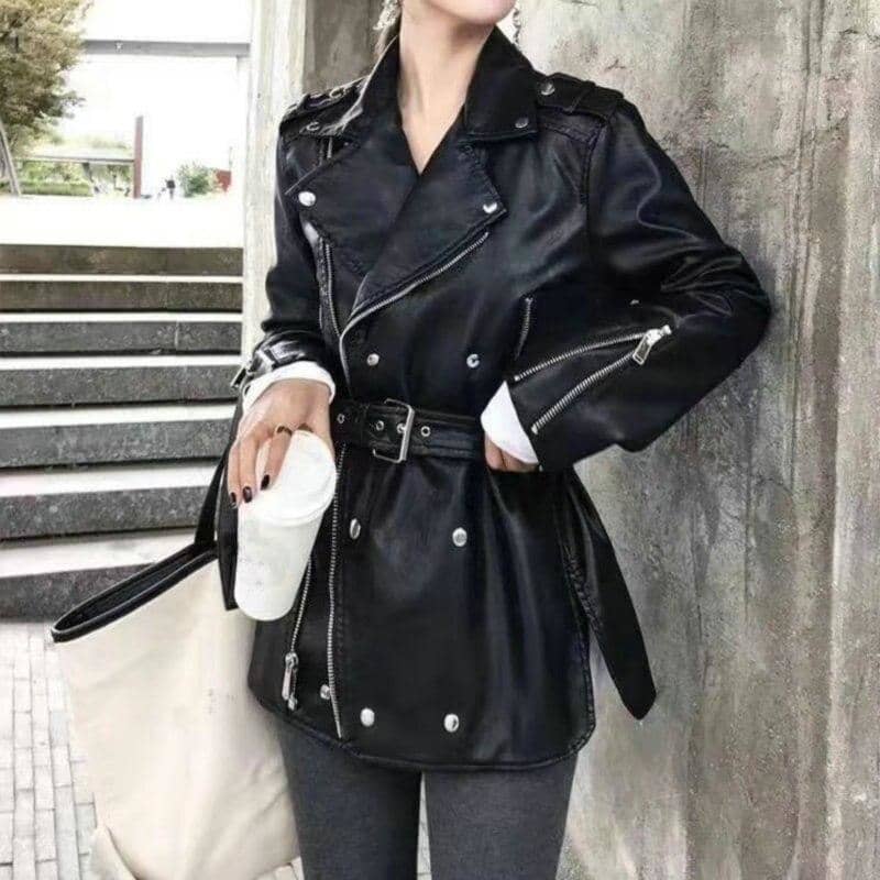 Veste en 2025 simili cuir femme