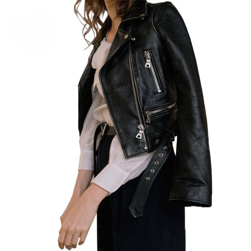 Perfecto en Simili Cuir noir pour Femme Boutique biker