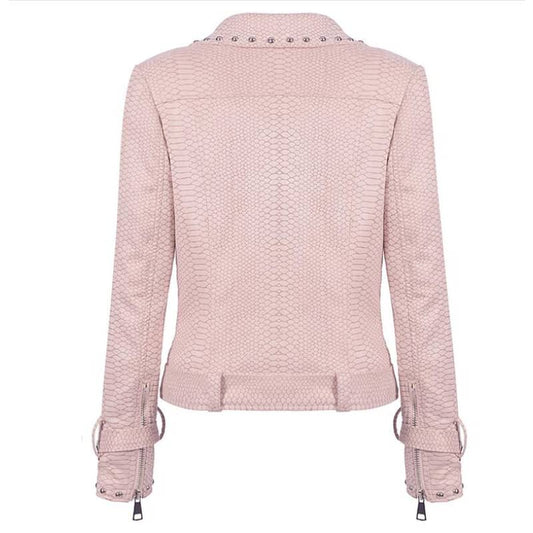 Veste courte femme rose | Boutique biker