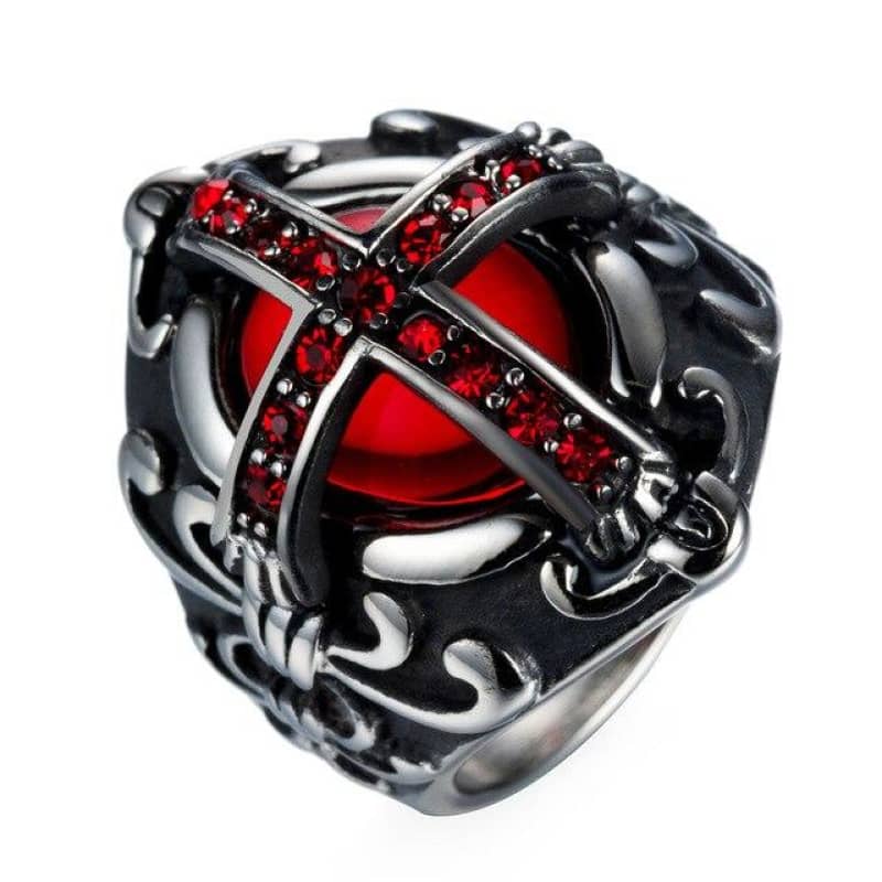 Bague croix des templiers | Boutique biker